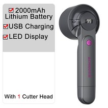 세탁소 만능 보풀제거기 침구 양모 빗 스마트 가정 전기 린트 리무버 휴대 USB 충전 펠렛 기계 애완 동물 헤어, 01 Grey
