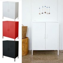 양문형 철제캐비닛/이케아/ps/수납장/, 블랙