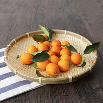 식품용 대형 대나무채반 싸리 소쿠리, 40cm