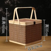 라탄바구니 한강공원 예쁜도시락통 휴대용의자 캠핑준비물 캠핑요리 피크닉용품 과실주, 20.오버사이즈