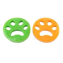 반려동물 발바닥 모양 털 먼지 제거 세탁필터 런드리볼 오렌지 + 그린, 1세트