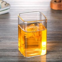 사각 투명 유리 쏘맥잔 아이스아메리카노 미니 소맥잔 소형 대형, 사각잔 470ml
