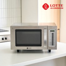 롯데 업소용 전자레인지 LE-2300 무회전 플랫 23L 버튼식 편의점 PC방 스테인리스 전자렌지 23리터 1000W