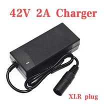 리튬 이온 배터리 충전기 폴리 10시리즈 36V 전기 자전거용 출력 42V 2A 입력 100-240 VAC, 04 XLR plug_01 미국