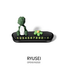 Ryusei 자동차 주차번호판 귀여운 캐릭터 시리즈 기하학적 동물 계열 CX035, 공룡, 히든 번호판