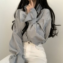 바이제이가먼트 스트라이프 루즈핏 데일리 hainy 셔츠 블라우스