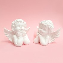 양손 턱 아기천사 미니엔젤 실리콘몰드 수제몰드 석고방향제비누캔들 양초 만들기 재료, 포갠 손 턱받침 1구 실리콘몰드+네추럴석고 1kg