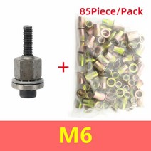 팝너트건 공구 리벳 너트 리벳 너트 및 공구 핸드 삽입 금속 번, 04 M6 tool 85PCS Nuts