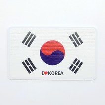 한국 태극기 냉장고 자석 아크릴 마그넷 Magnet (흰색) 전통 기념품 외국인 관광 선물