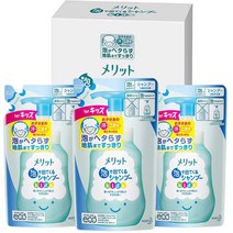 일본 KAO 카오 메리트 키즈 베네피트 포밍 샴푸 실리콘프리 240ml 3팩, 3개