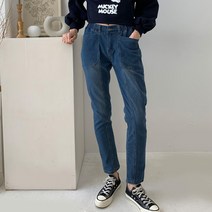 즈본 여자 밴딩 스판 앞절개 배기 청바지 스판 편한 팬츠