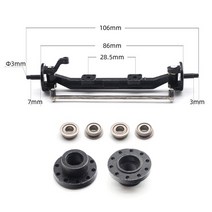 rc 중장비 포크레인 트럭 장난감 1/24 RC 무거운 트럭 금속 정면 교량 모형 트레일러 덤프 비 강화한 차축, 02 Black