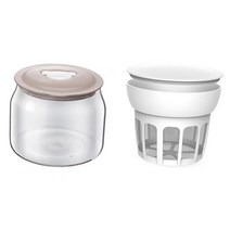 BLOWFISH FUGU 유청분리기 1L, 유리항아리+여과망