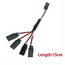 Droyuke-1 피스 15/30/50cm 1to1 1to 2 1-3 1-4 RC 서보 연장 와이어 케이블 Futaba JR Male to Female 모델 용, [09] 1to4 15CM