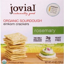Jovial Sourdough Einkorn Crackers Rosemary 조비알 사워도우 아인콘 로즈마리 크래커 4.5oz(128g) 4팩