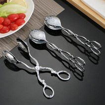 치킨 집게 캠핑 고기 요리 핀셋 스테인레스 스틸 식품 샐러드 빵 과자 바베큐 클램프, 없음