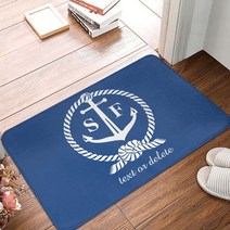 야자매트 엘리베이터보양 체크철판 식생매트 다크 블루 앵커 장식 바닥 매트 입구 도어 매트 욕실 매트 주방 바닥 매트 주방 바닥 매트는 사용자 정의 할 수 있습니다, lk3-4060-211101 (3), 50cmx80cm