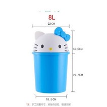 산리오 휴지통 헬로 키티 애니메이션 피규어 조가비 쓰레기통 두꺼운 데스크탑 침실 거실 욕실 주방 스토 버킷, E4