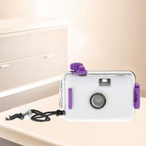 필름 카메라 즉석 토이 카메라 pp 휴대용 수중 방수 미니 35mm 액세서리 부품 사진 여행 휴가 활동, 보라색 케이스, 협력사