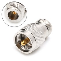 PL259 UHF 플러그 수컷에서 N 암컷 잭 직선 50 OHM RF 커넥터, 은