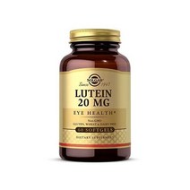 Solgar 루테인 20 mg 60 소프트젤 - 눈 건강 지원 - 블루라이트 필터링에 도움 - FloraGLO 루테인 함유 - 비 GMO 글루텐 프리 유제품 프리 - 60인분, 60 카운트(1팩)