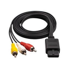 for nintendo 64 audio audio tv video cord av 케이블 to rca dock 1.8m for super nintend game cube n64 sn, 1.8