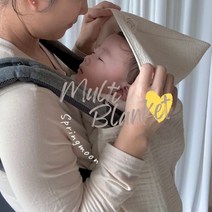 거즈 아기띠워머 (4계절) 아기 가리개 햇빛가리개 신생아 가리개 임신/출산/백일선물 아기이불 거즈이불 낮잠이불 수유가리개 봄달, 토끼