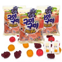 롯데 젤리셔스 구미당기는구미 미니(13입) 3봉(+밀크츄 2개포함), 1세트