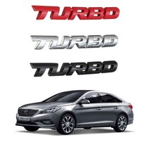 블루오션 LF 소나타 3D메탈 터보 포인트 엠블럼 TURBO 레터링 튜닝 스타일링 엠블렘 차량용 스티커, 포인트 레드