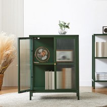모던하우스 베니티 스틸 유리 수납장 (그린) LS0923004, 그린
