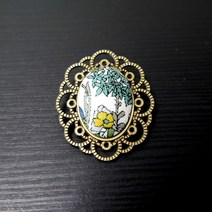 (당일출고)MCF07 앤틱레이스 타원 브로치 - 앤틱/ 자수브로치만들기/ 자수DIY/ 프랑스자수/ 생활자수