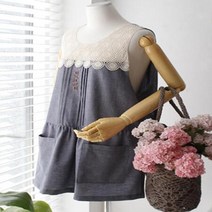 모던 앞치마 작업용앞치마 린넨 주머니앞치마 산후도우미 주방패브릭 페브릭 가정주부, 올해지