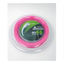 알파 BS66 배드민턴 스트링 0.66mm 200m 롤 거트, 블랙, 1개