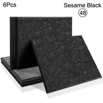 방음스펀지 가정용방음부스 방음 패널 흡수 소재 도어 씰 스트립 스튜디오 흡음 패널용 벽 패널 6 개, CHINA, 48--Sesame Black