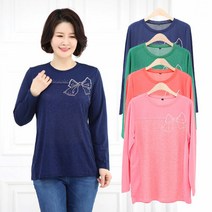 모슬린 엄마옷 리본 핫픽스 티셔츠 YTS103011 마담/미시옷/중년여성의류/50대/60대여성옷/빅사이즈