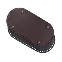 마마니트 징장식 타원형 가죽 가방바닥 국내산, 대형 다크브라운 29.5x15cm, 1개