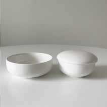 화이트 도자기 공기 대접 뚜껑 제사 제기 3종 그릇세트