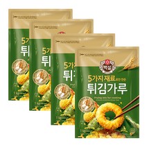 [CJ] 5가지재료 튀김가루 1KG X 4개, 단품