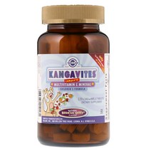 솔가 캉가바이트 어린이 종합 비타민 120정 (츄어블 타블렛) Solgar Kangavites Multivitamin and Mineral Chewable 120chews, 1개