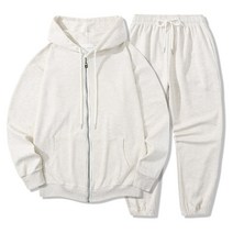 일루소 소프트 기모 후드 집업 밑밴딩 조거 트레이닝 상하의 세트