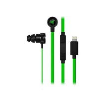 Razer iOS용 해머헤드 이어버드: DAC - 맞춤형 튜닝 듀얼 드라이버 기술 인라인 마이크 & 볼륨 컨트롤 알루미늄 프레임 라이트닝 커넥터 그린 RZ04-02090100-R3