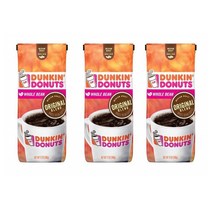 Dunkin Donuts Original Blend Whole Bean Coffee 던킨도너츠 오리지널 블렌드 홀빈 원두 커피 340g 3개