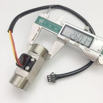 유량계 수량계 수압 npt34 탭 스레드 s미국304 dn20 수류 센서 미터 od2.6cm, ss-npt34-ntc 5v