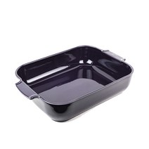 푸조 아폴리아 세라믹베이커 정사각 직사각 오븐 접시, 36cm, 에그플랜트