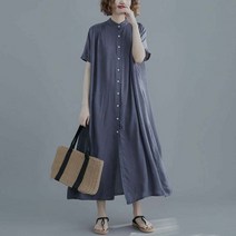 베리위시 두루니 차이나넥 셔츠 원피스