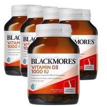 뉴질랜드 블랙모어스 Blackmores 비타민D3 1000IU 200캡슐, 5팩