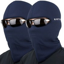 카투스 라인Z 1+1 전체메쉬 여름 냉감 복면 바라클라바 스포츠마스크 파크골프, 네이비+네이비