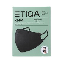 에티카 보건용 마스크 베이직 KF94 소형 블랙, 1매, 1Ea