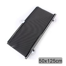 차창 차양 개폐식 접이식 앞 유리 커버 실드 커튼 자동 일 그늘 블록 안티 uv, 04 black 50x125cm, 04 black 50x125cm