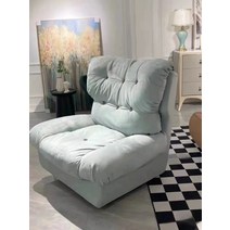 조약돌소파 Baxter cloud 싱글 소파 이탈리아 미니멀리스트 회전 레저 의자 북유럽 가정 거실 발코니 게으른 라운지 의자, 20. 라이트 블루 수입 테크니컬 패브릭 다운 스타일